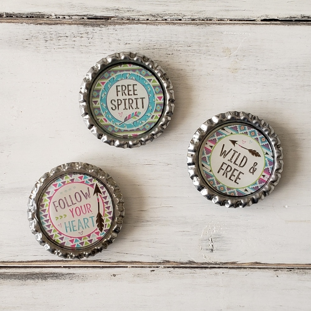 Boho Style Magnets - Set of 3